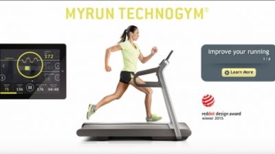 International model Jenny shoots for Technogym